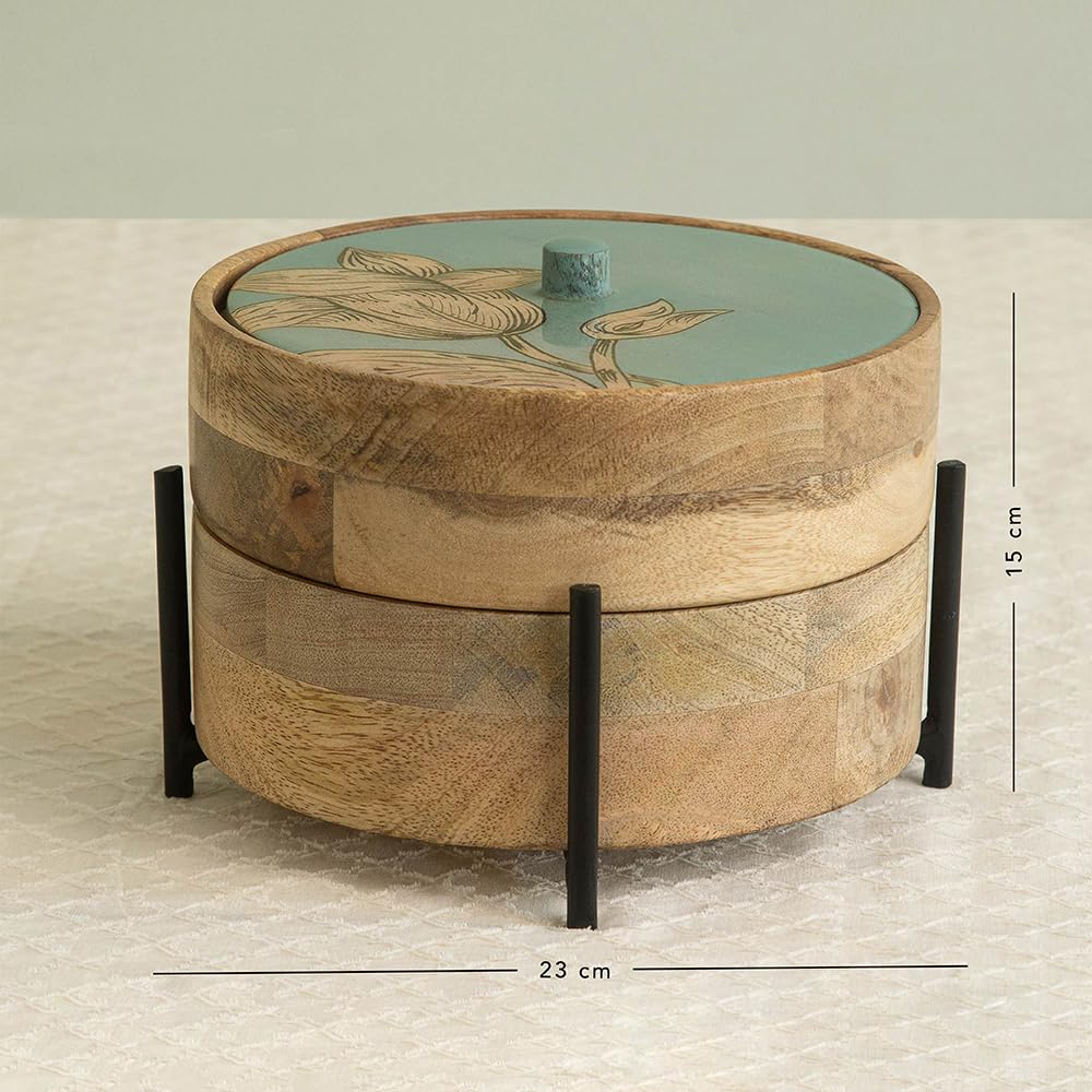 Ellementry Iris 2 tier box - perfect for serving rotis