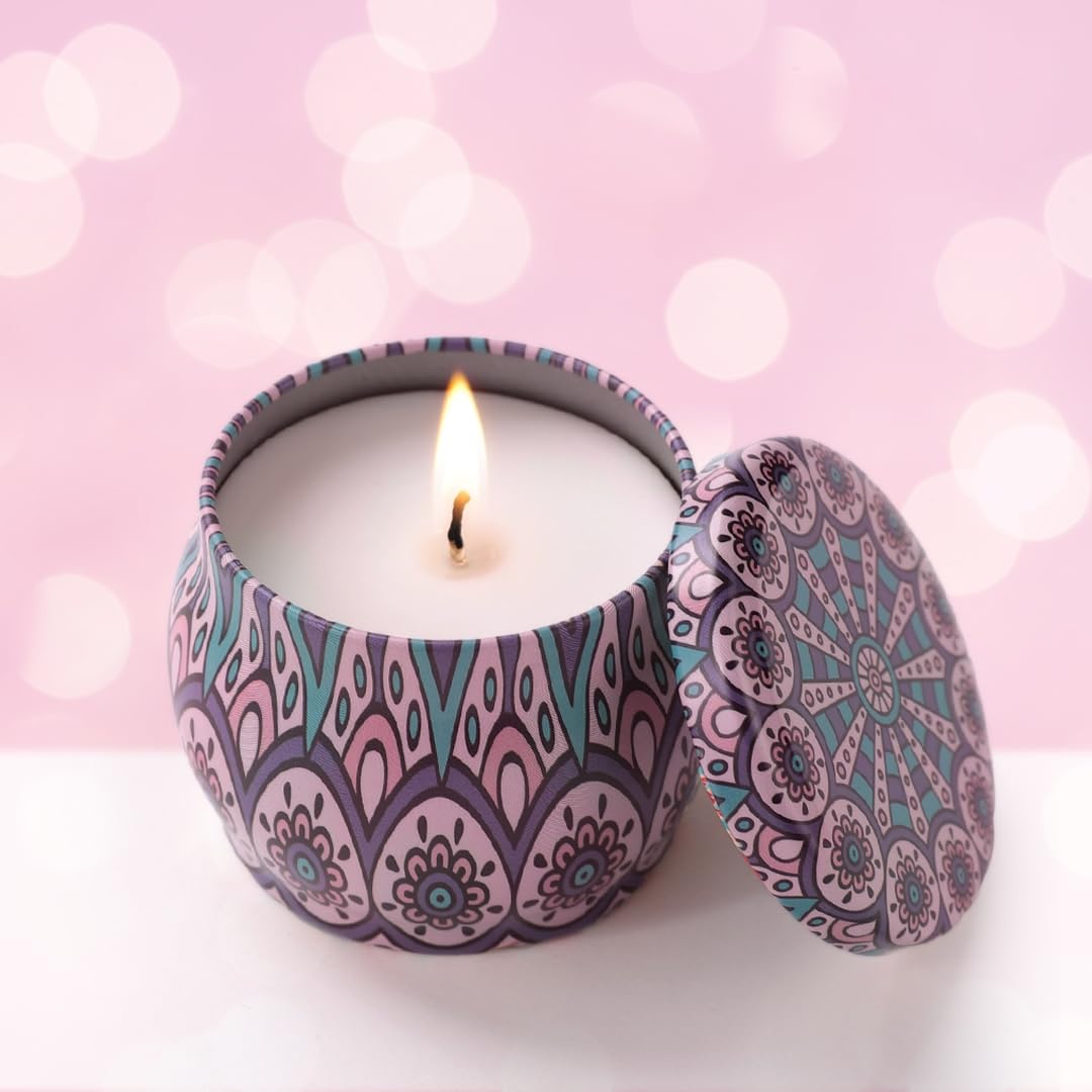 Andme Scented Candles for Home. Diwali Decoration Items for Home Decor, Gift Items, Birthday Gift, Lavender Fragrance(120 GMS)