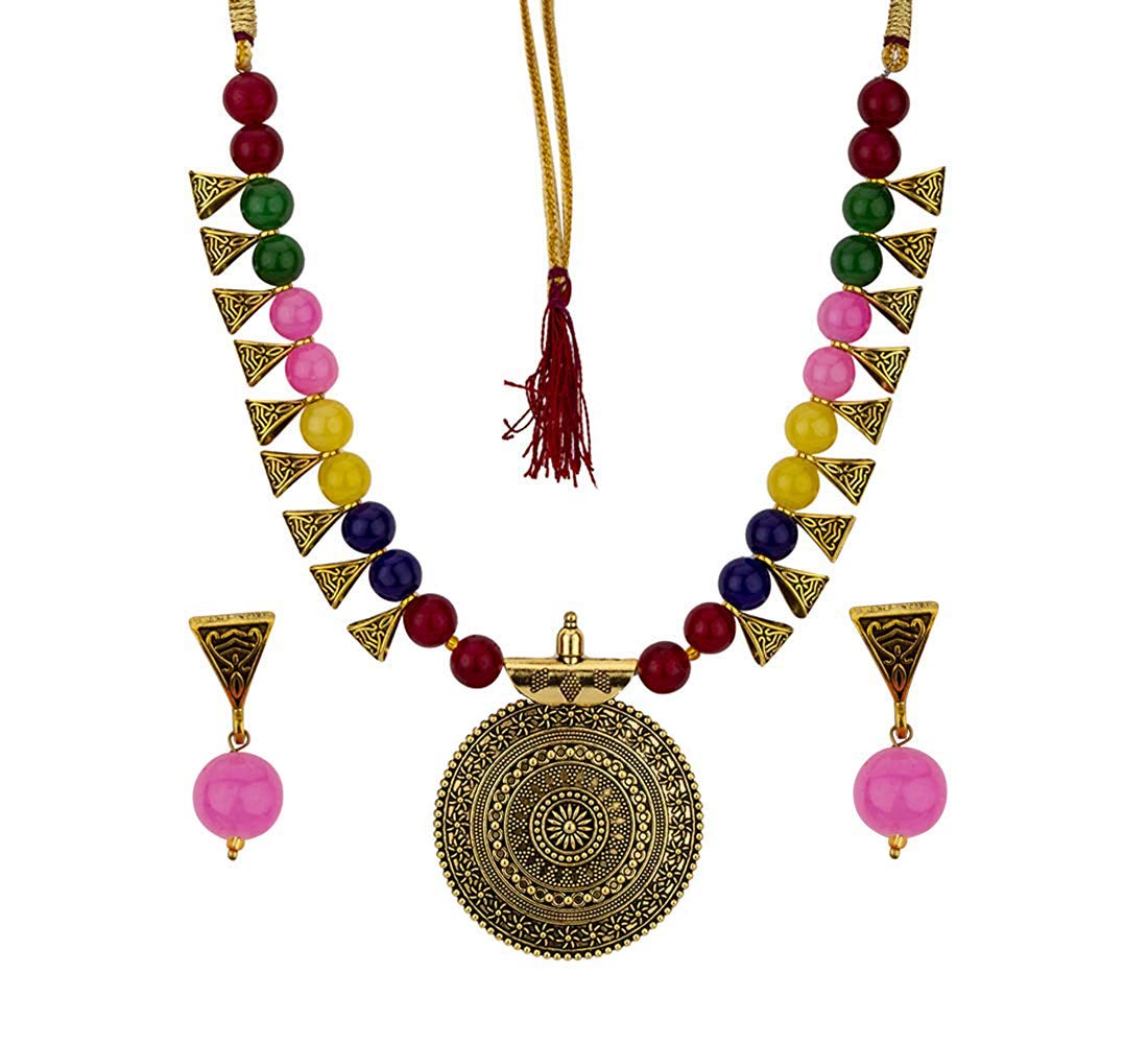 Yellow Chimes beautiful necklace set - daily wear accessory