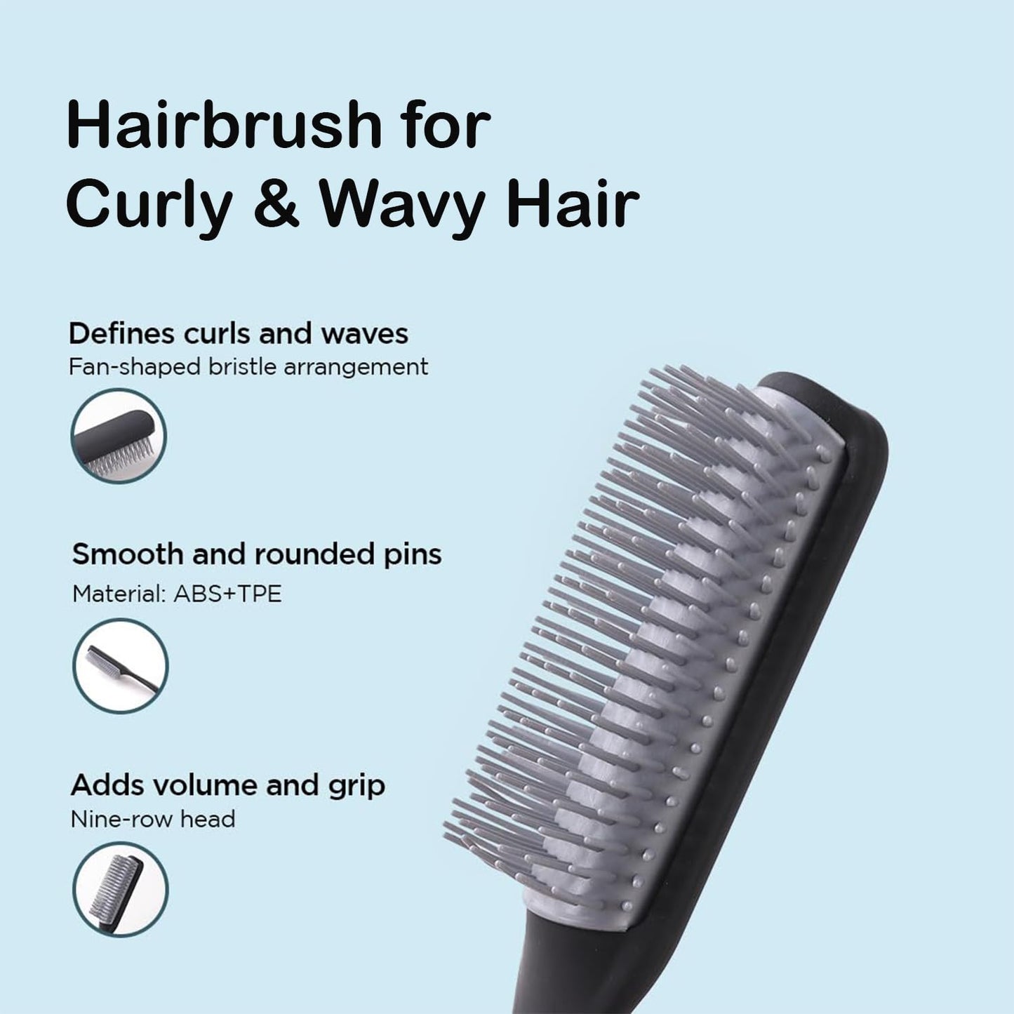Kuber Industries pink hair brush - travel-friendly styling