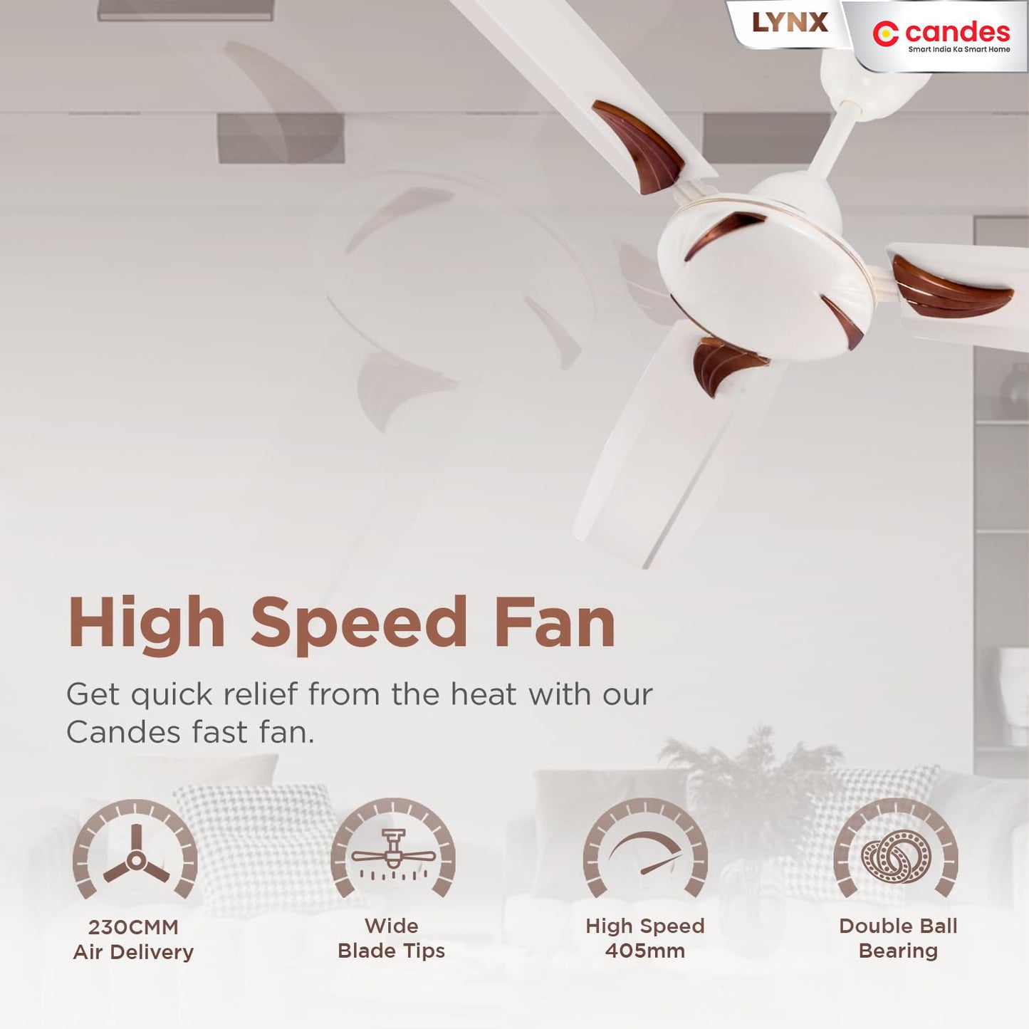 Candes decorative ceiling fan - office space
