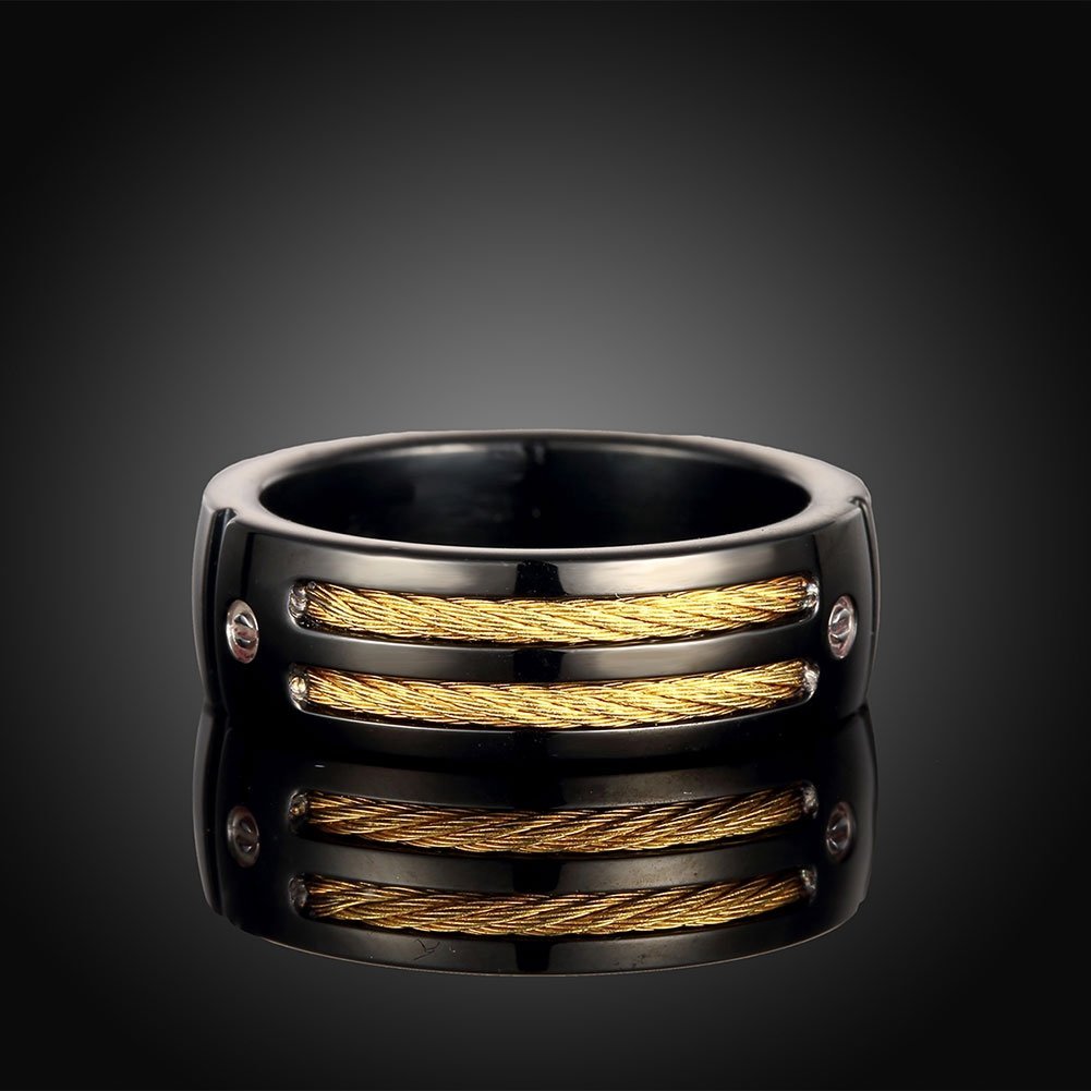 Yellow Chimes Men's Cable Ring - Perfect for Special Occasions