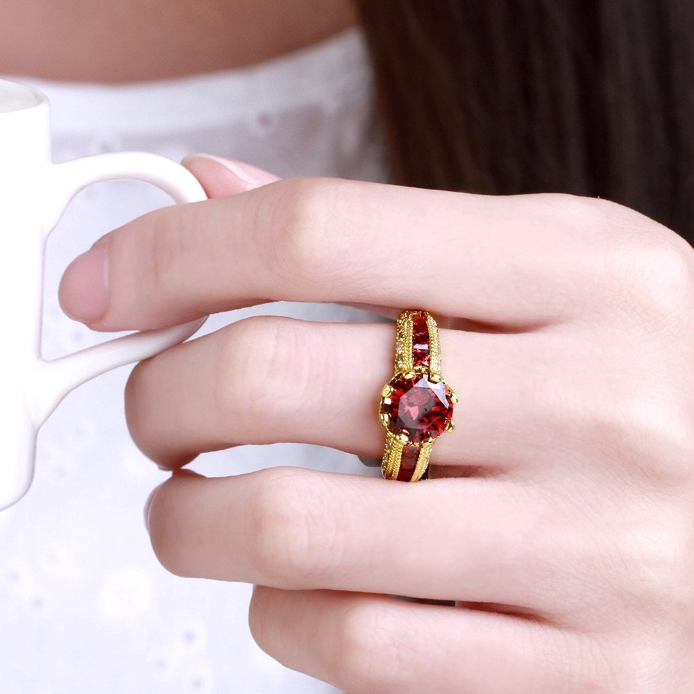 Yellow Chimes Austrian Crystal Ring - Stylish for Casual Outings