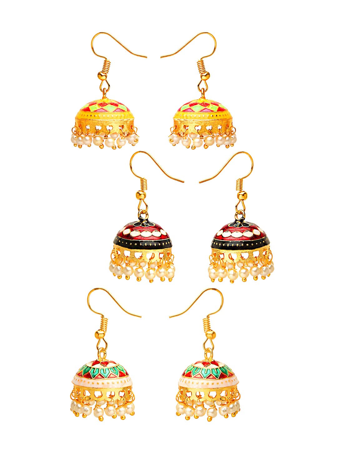 Yellow Chimes dangle earrings - enhances ethnic wear