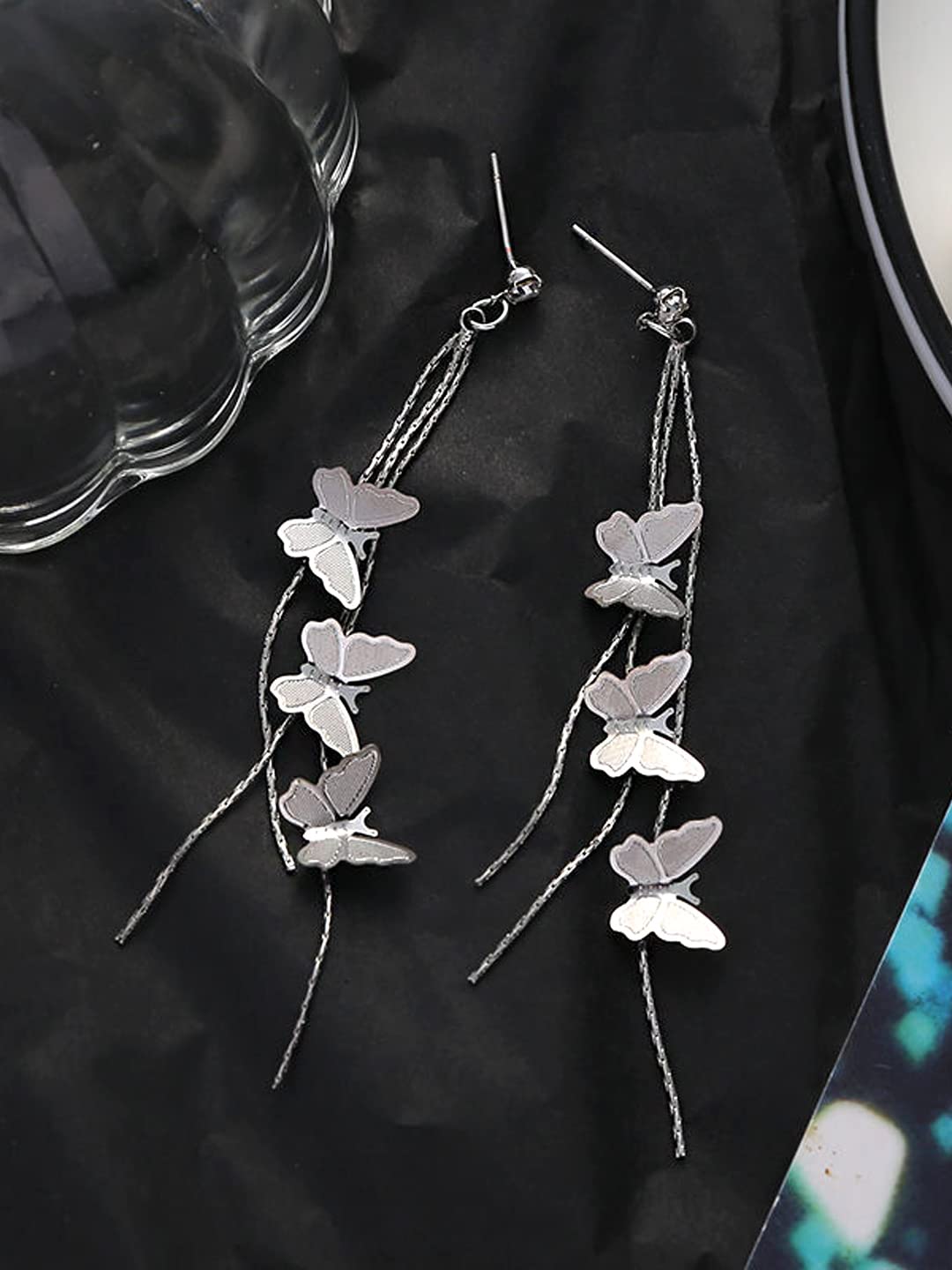 unwind Silver Dangle Earrings - Elegant for Weddings