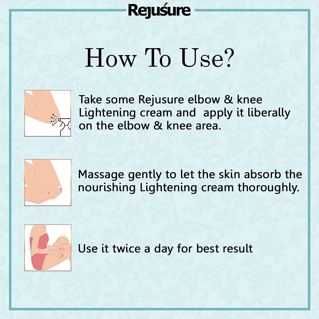 Rejusure Elbow & Knee Lightening Cream - Gentle exfoliation