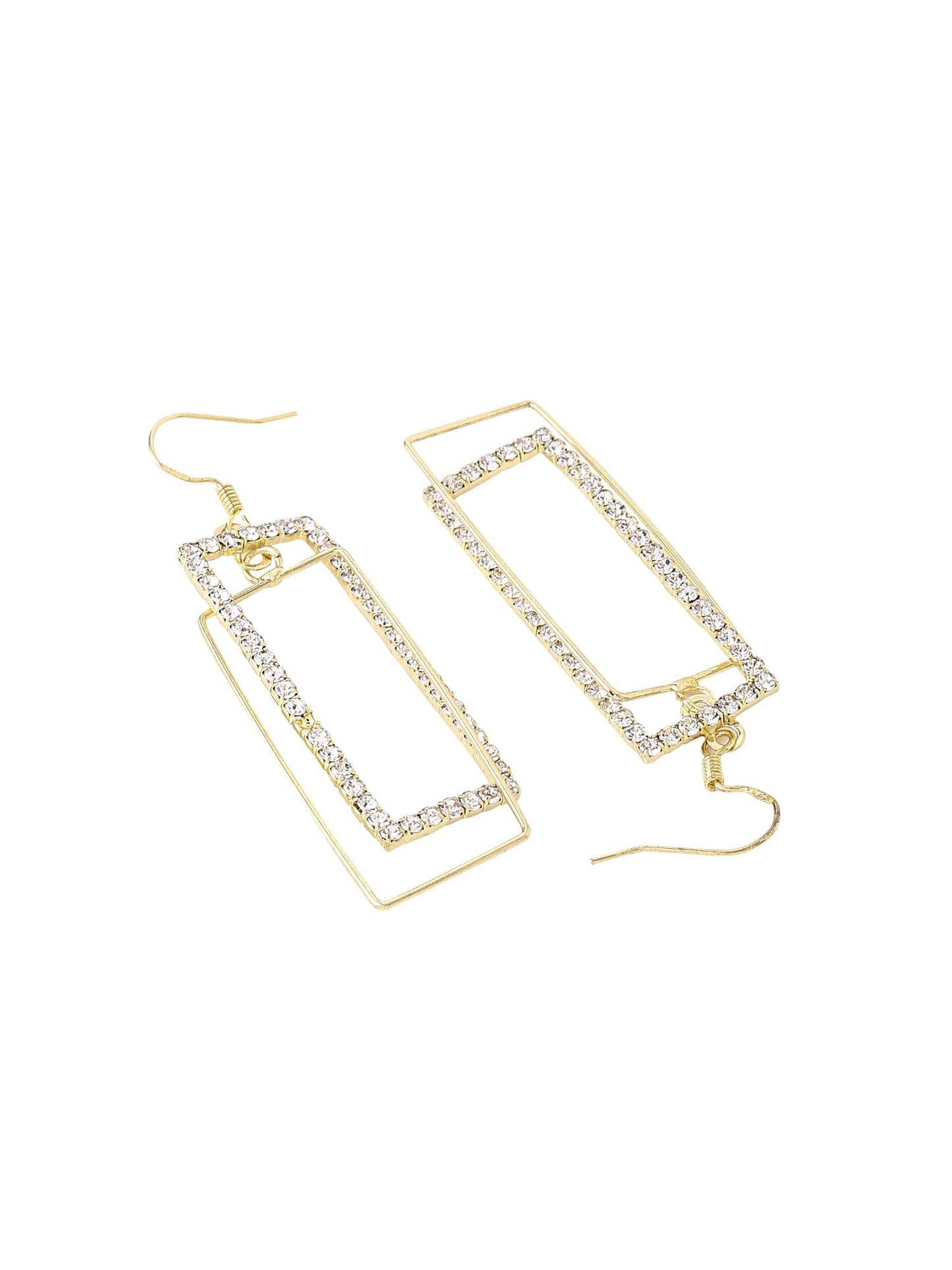 Yellow Chimes Pearl Dangler Earrings - Stylish look for parties