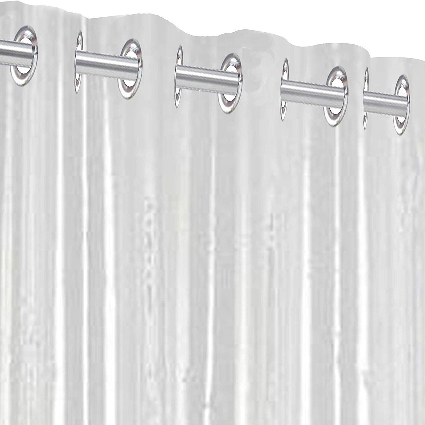 Plastic Curtain - Transparent, Light-filtering Eyelet Drapes | PVC Eyelet 30 MM | Standard Size | Indoor