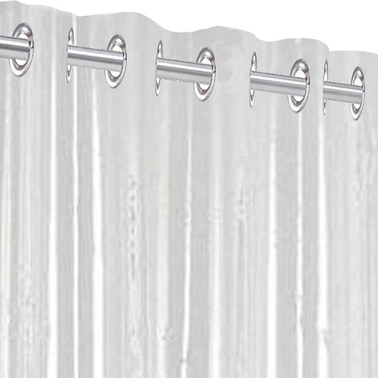 Plastic Curtain - Transparent, Light-filtering Eyelet Drapes | PVC Eyelet 30 MM | Standard Size | Indoor