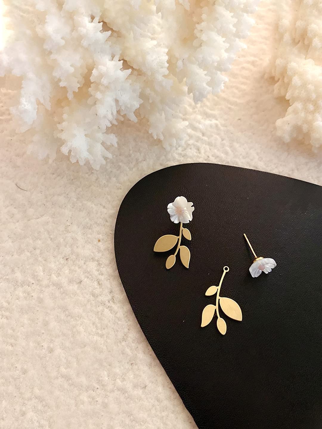 Yellow Chimes floral drop earrings - elegant outfit accessory