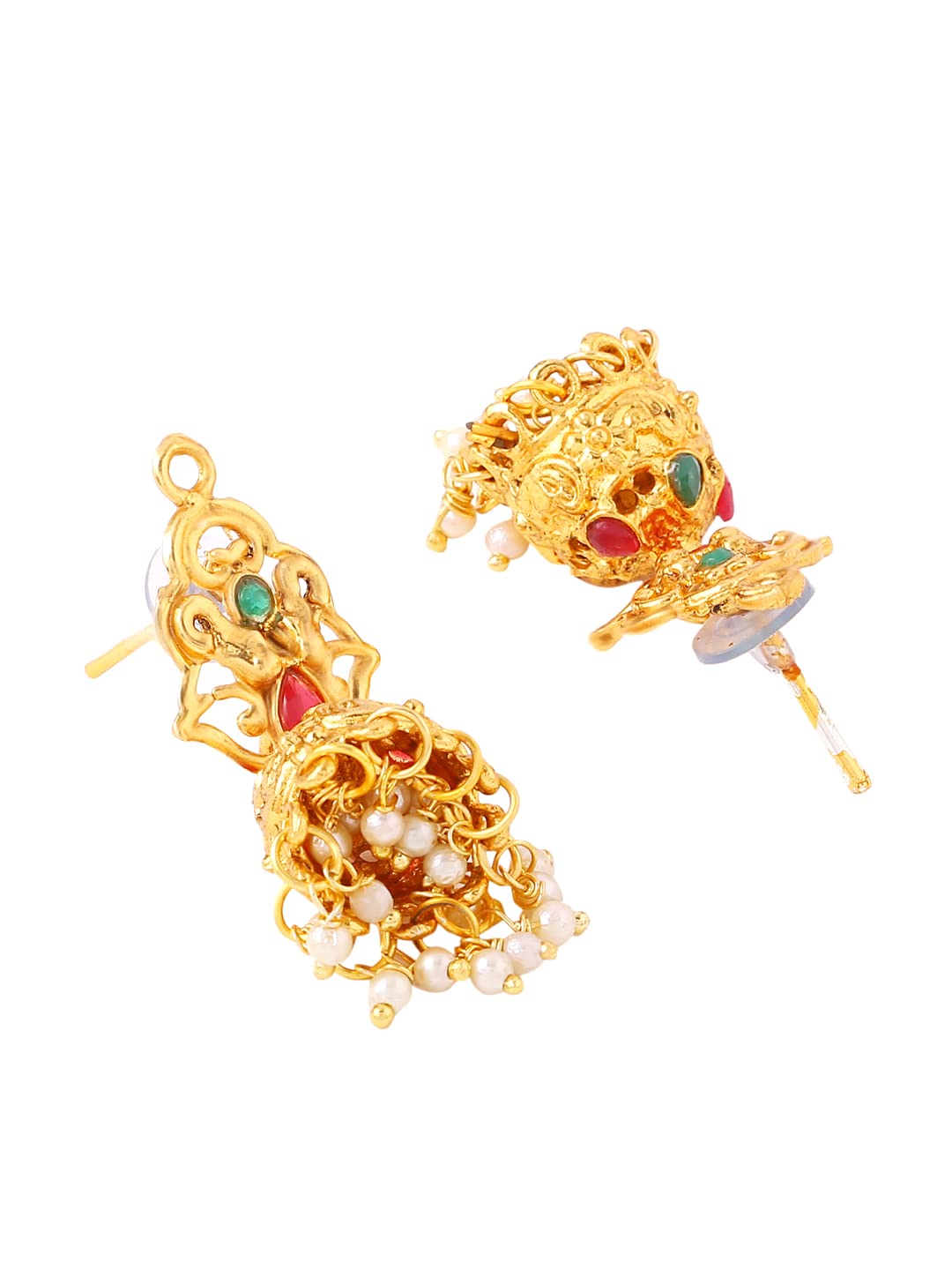 Yellow Chimes Antique Gold Haram - Festival Celebrations Wear