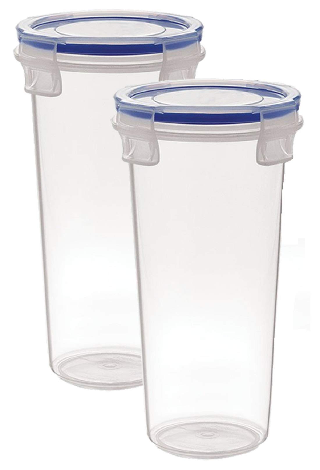 Kuber Industries (Set Of 2) Plastic Airtight Tumbler With Lid | Spill & Leakproof Juice Bottle Glass With Lid | Lassi & Buttermilk Bottle For Office | Storage Container For Kitchen With Cap | 500ml