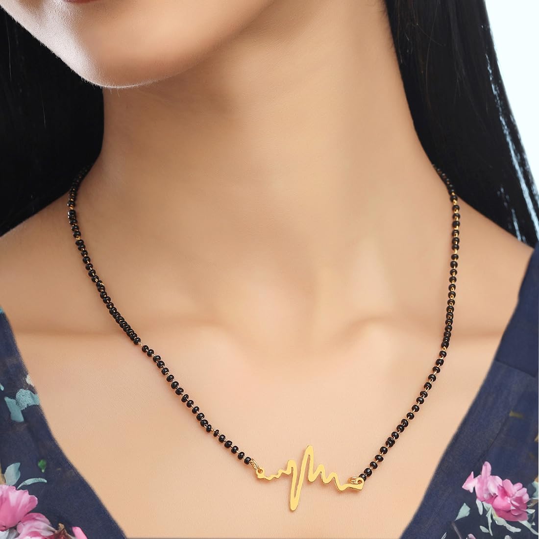 Yellow Chimes Mangalsutra - Ethnic Combo of 3 Necklaces
