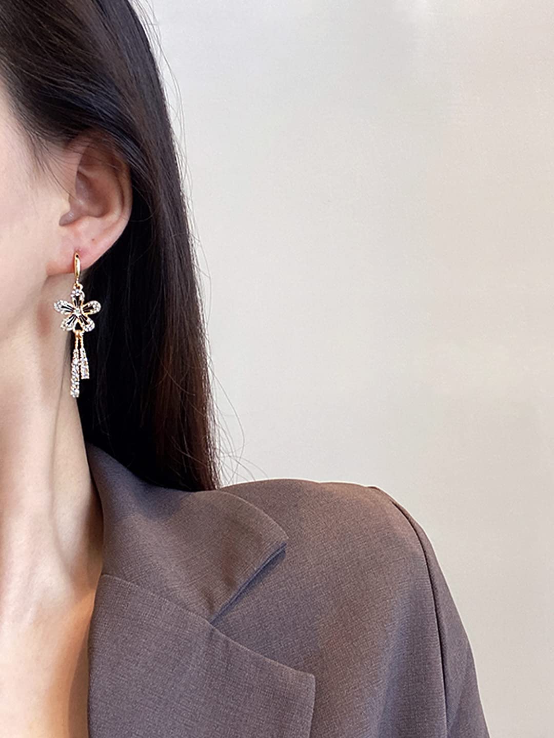 Yellow Chimes crystal studded earrings - for casual wear