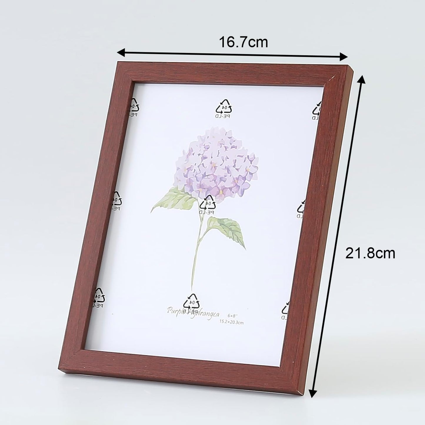 Urbane Home Photo Frame For Home Décor|Use Horizontal & Vertical|Crystal Clear Glass|Perfect For Home, Office And Shop "16.7x21.8CM" (Brown)