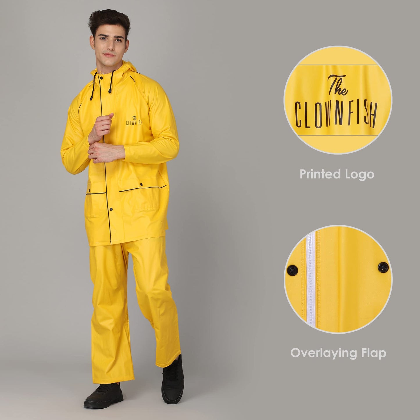 Clownfish men's raincoat in blue - casual outdoor wear