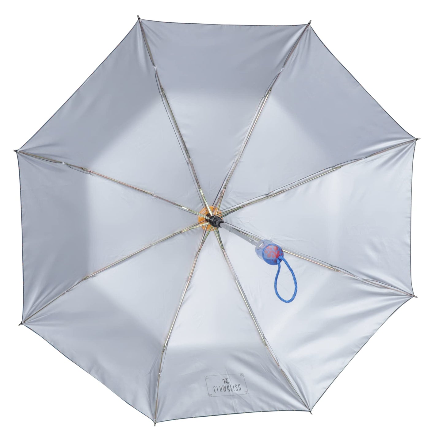 THE CLOWNFISH Umbrella Splash Series 3 Fold Auto Open Waterproof Water Repellent 190 T Immitation Nylon Double Coated Silver Lined Umbrellas For Men and Women (Peacock Blue)