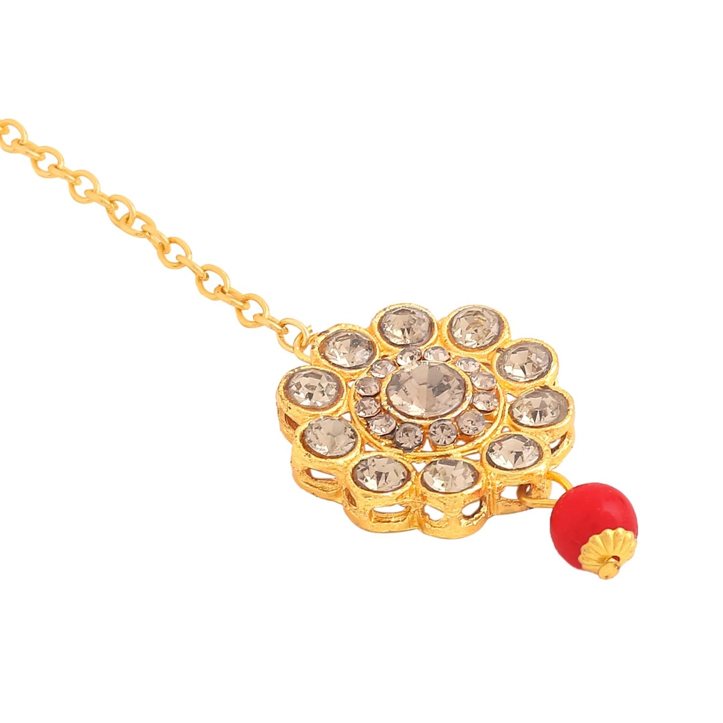 Yellow Chimes Kundan Jewelry Set - Perfect for Bridal Wear