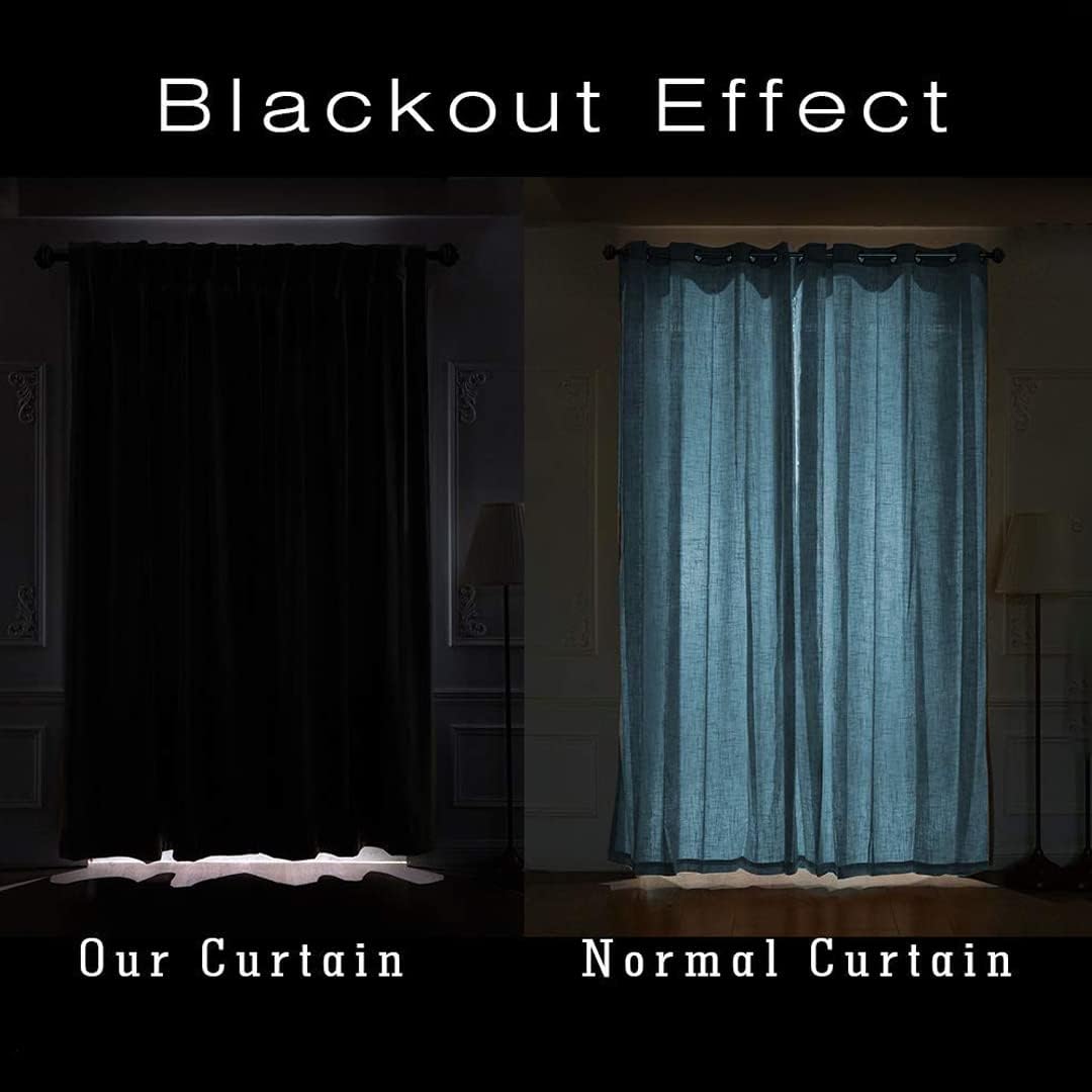 Urbane Home Polyester Decorative 7 Feet Window Curtain Darkening Blackout|Drapes Curtain With 8 Eyelet For Home & Office (Coffee)