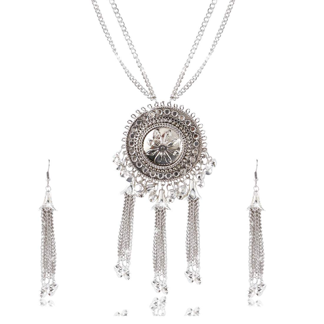 Yellow Chimes women's necklace set - Glamorous outfit enhancer