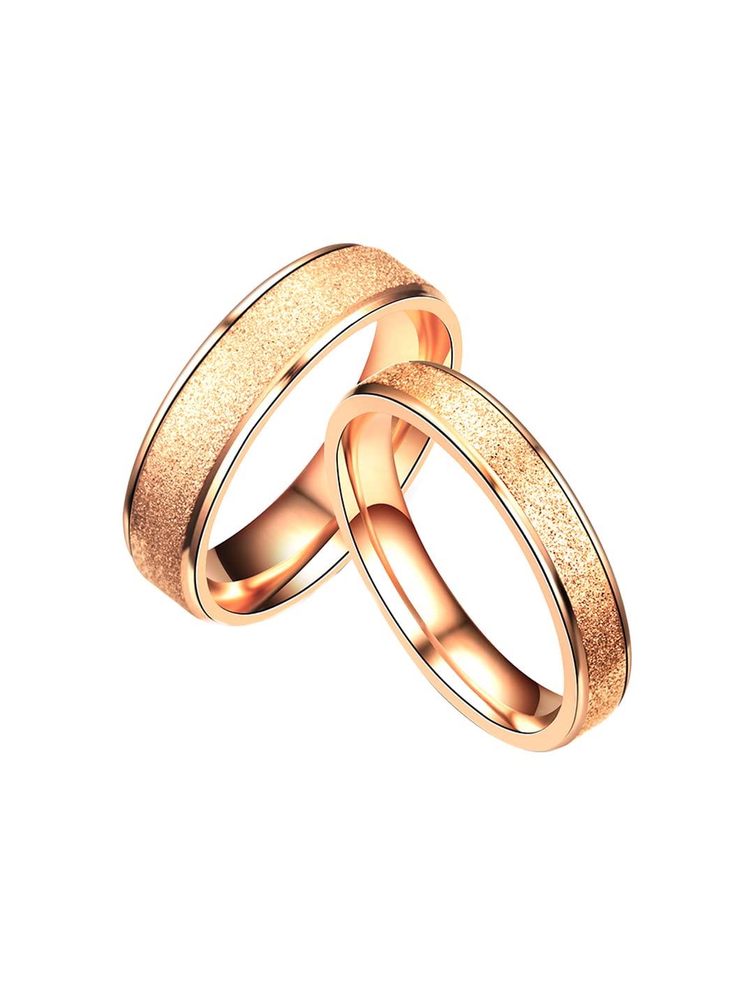 Yellow Chimes rose gold rings - elegant daily wear rings