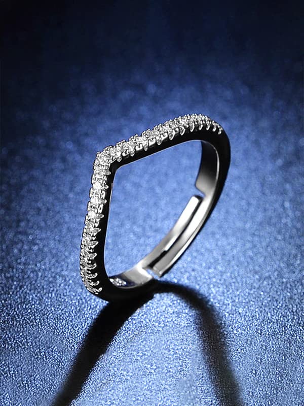 Yellow Chimes Rhodium Plated Ring - Stylish Addition