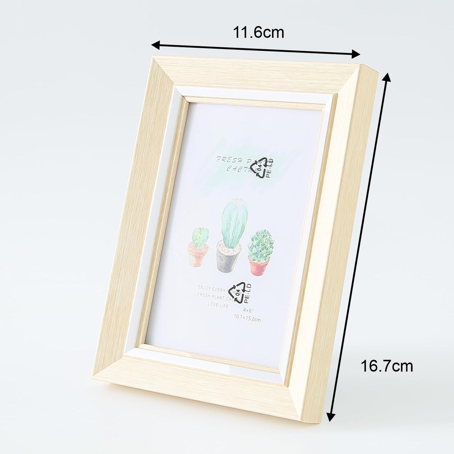 Photo Frame for Home Décor - Crystal Clear Glass | Horizontal & Vertical | 11.6x16.7CM | Natural Finish