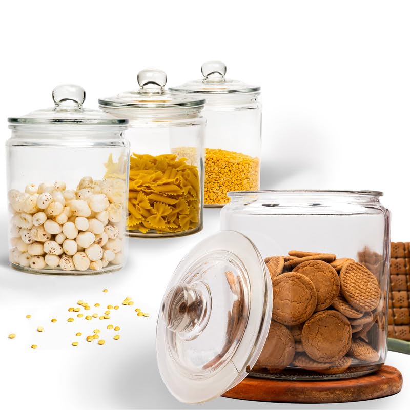 Buy 1.9L Glass Storage Jars Stylish & Durable Set of 4 The Better