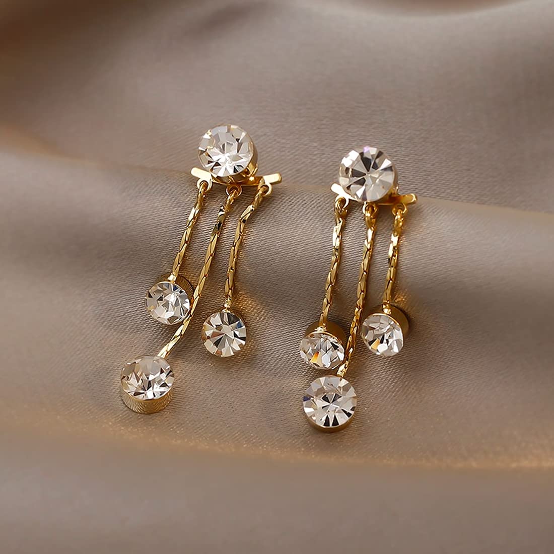 Yellow Chimes gold tone earrings - perfect gift for her