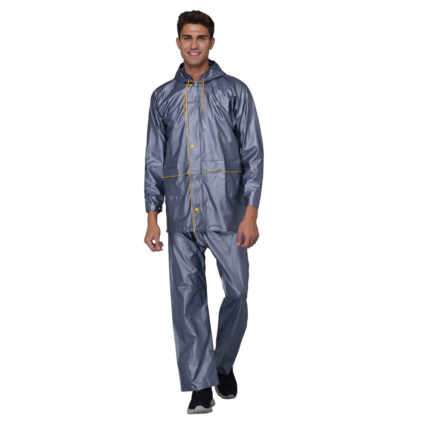 Clownfish men's waterproof raincoat - side pocket functionality