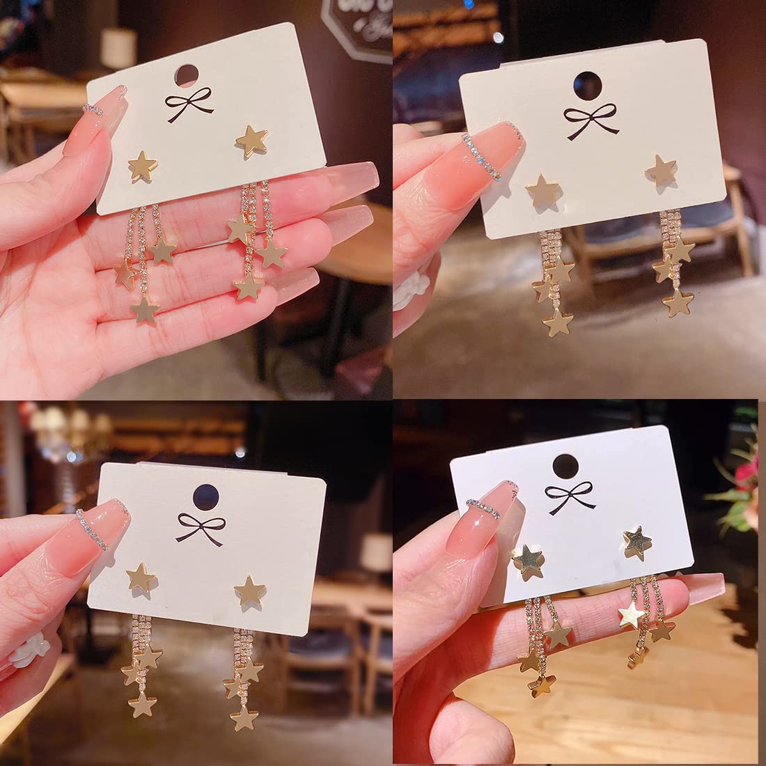 Yellow Chimes Gold Toned Star Shape Stud Earrings - Party Look