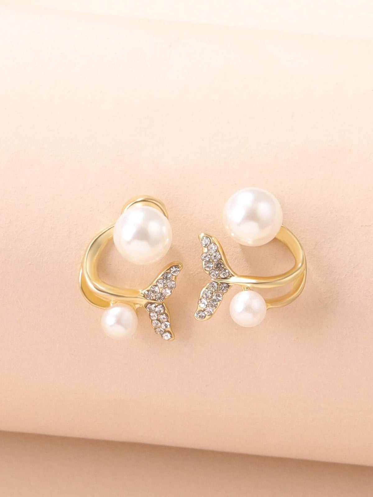 Kairangi Gold Toned Pearl Stud Earrings - Casual Wear
