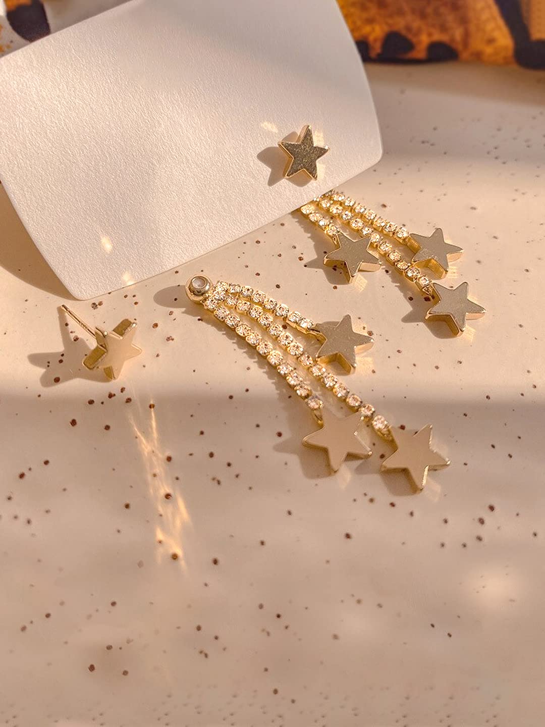 Yellow Chimes unique star earrings - stylish accessory