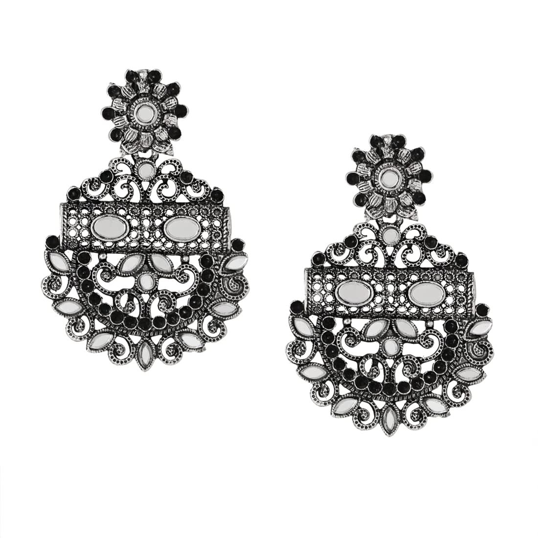 Yellow Chimes Silver Earrings - Statement jewelry for women