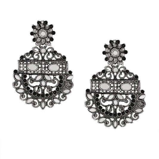 Yellow Chimes Silver Earrings - Statement jewelry for women