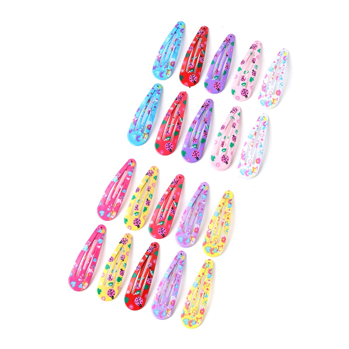 Yellow Chimes flower pattern hair clips - ideal gift for girls