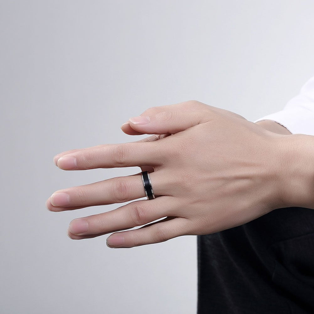 Yellow Chimes Noble Men Band Ring - Stylish accessory for men
