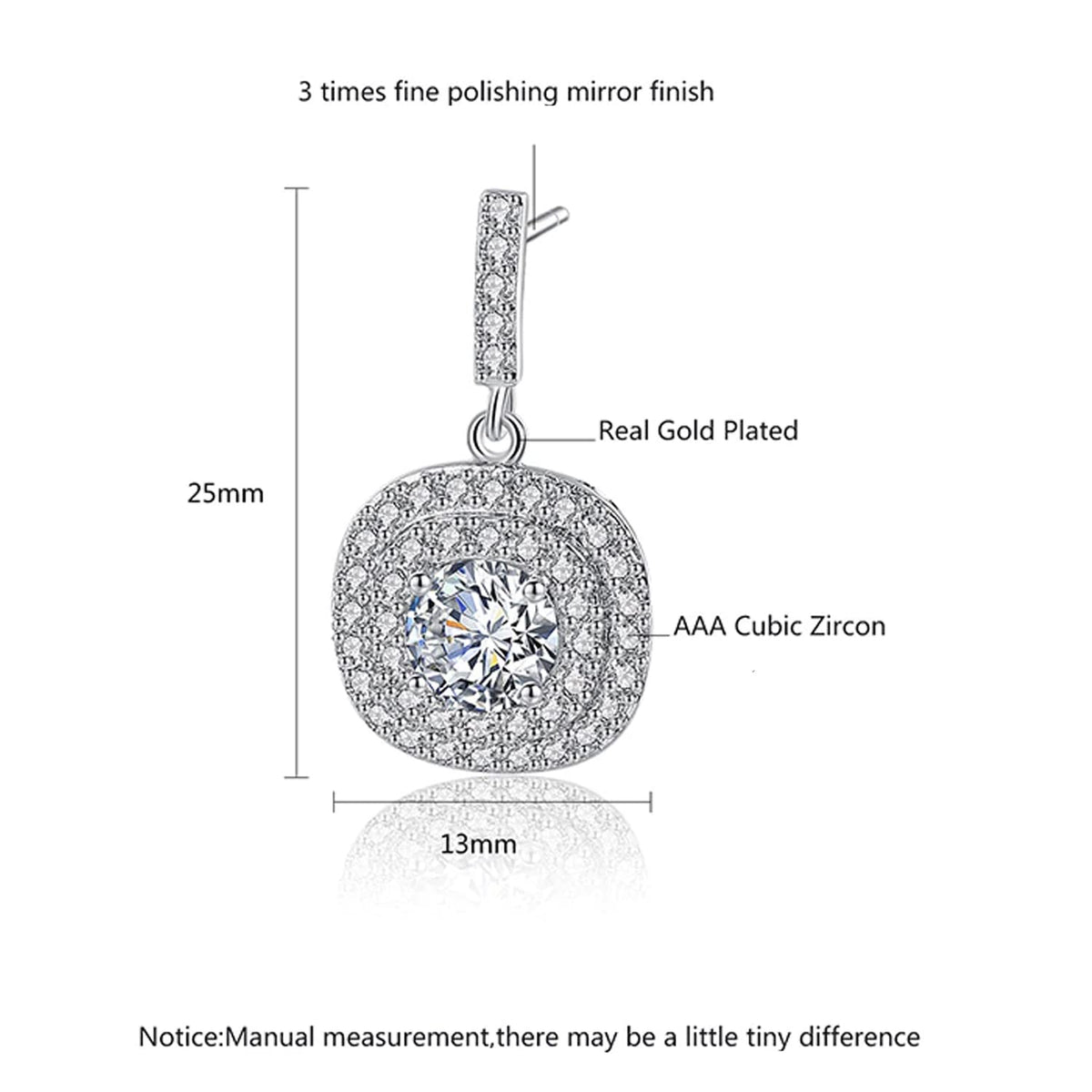 Yellow Chimes White Crystal Drop Earrings - Stylish Office Accessory