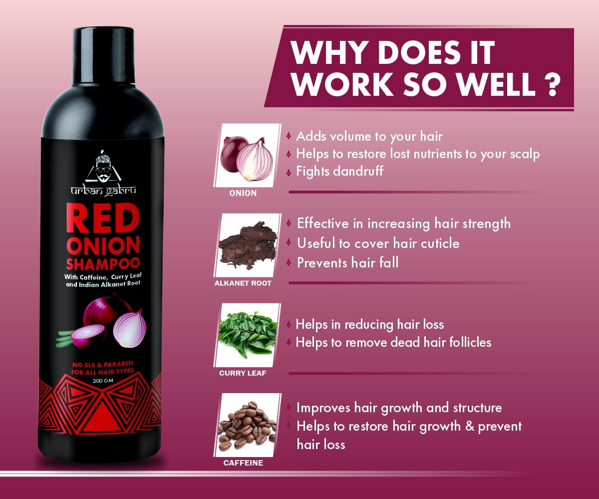 Urban Gabru Red Onion Shampoo - Fresh Scent Experience