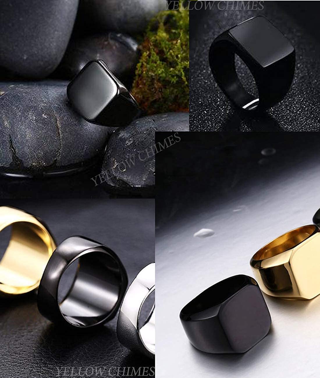 Yellow Chimes classic titanium ring - perfect for parties