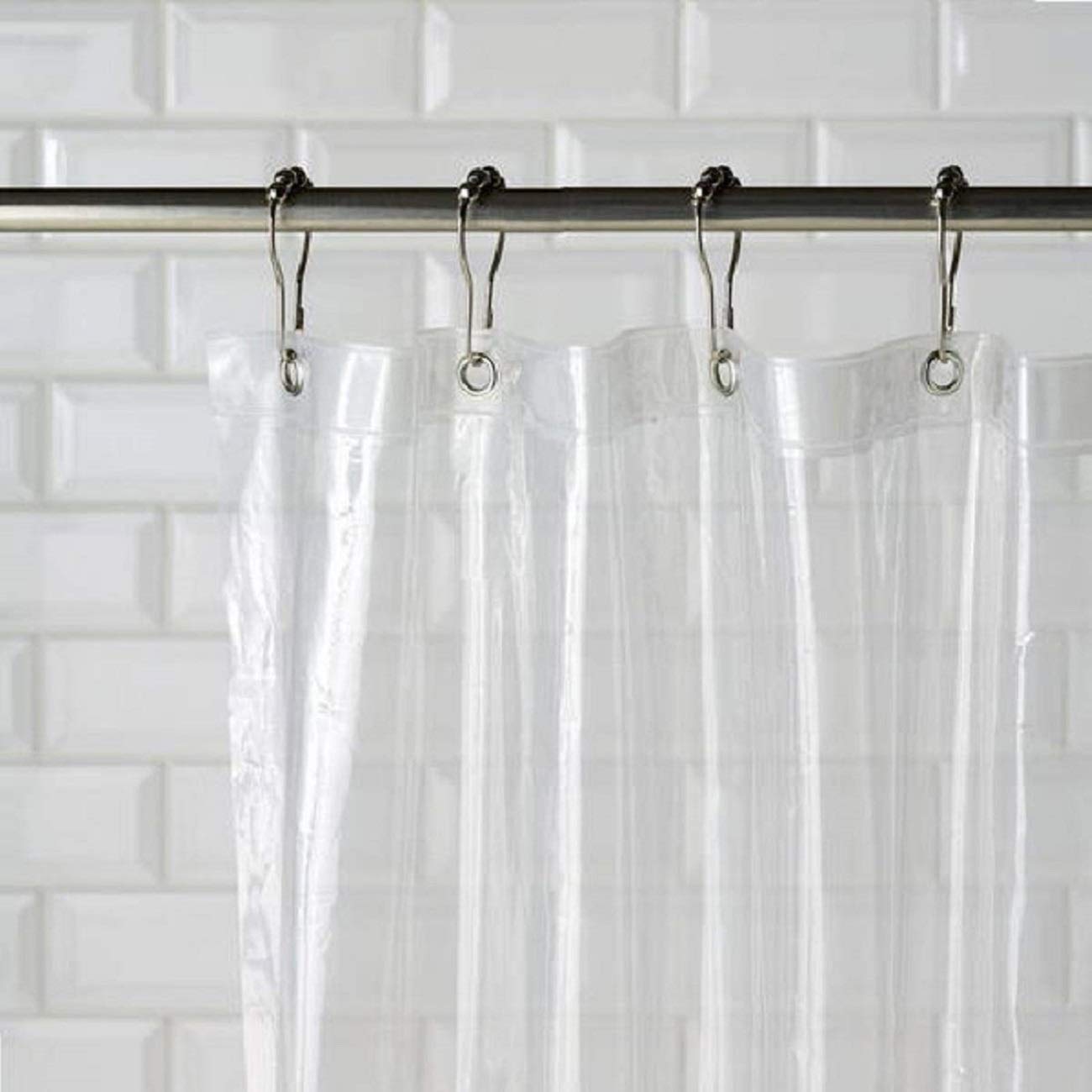 AC Curtain - Waterproof, Eyelet Rings, Light-Filtering | 1 Piece | 274 x 134 CM | Transparent, Printed