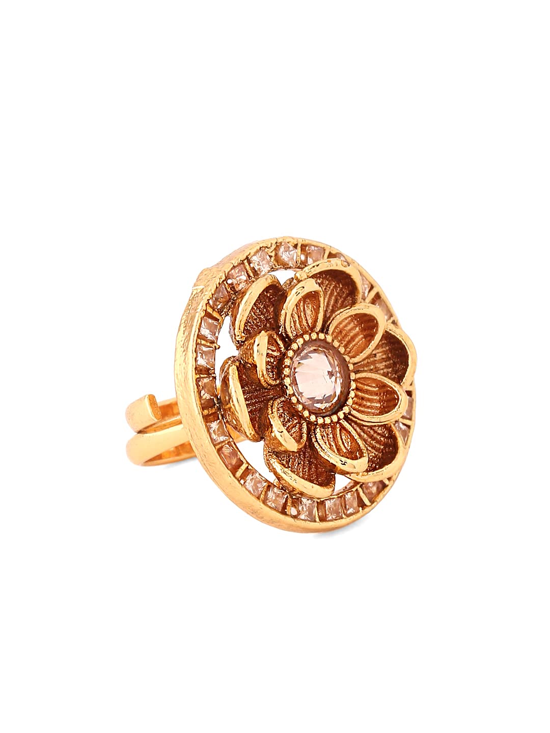 Yellow Chimes women's ring - charming floral design