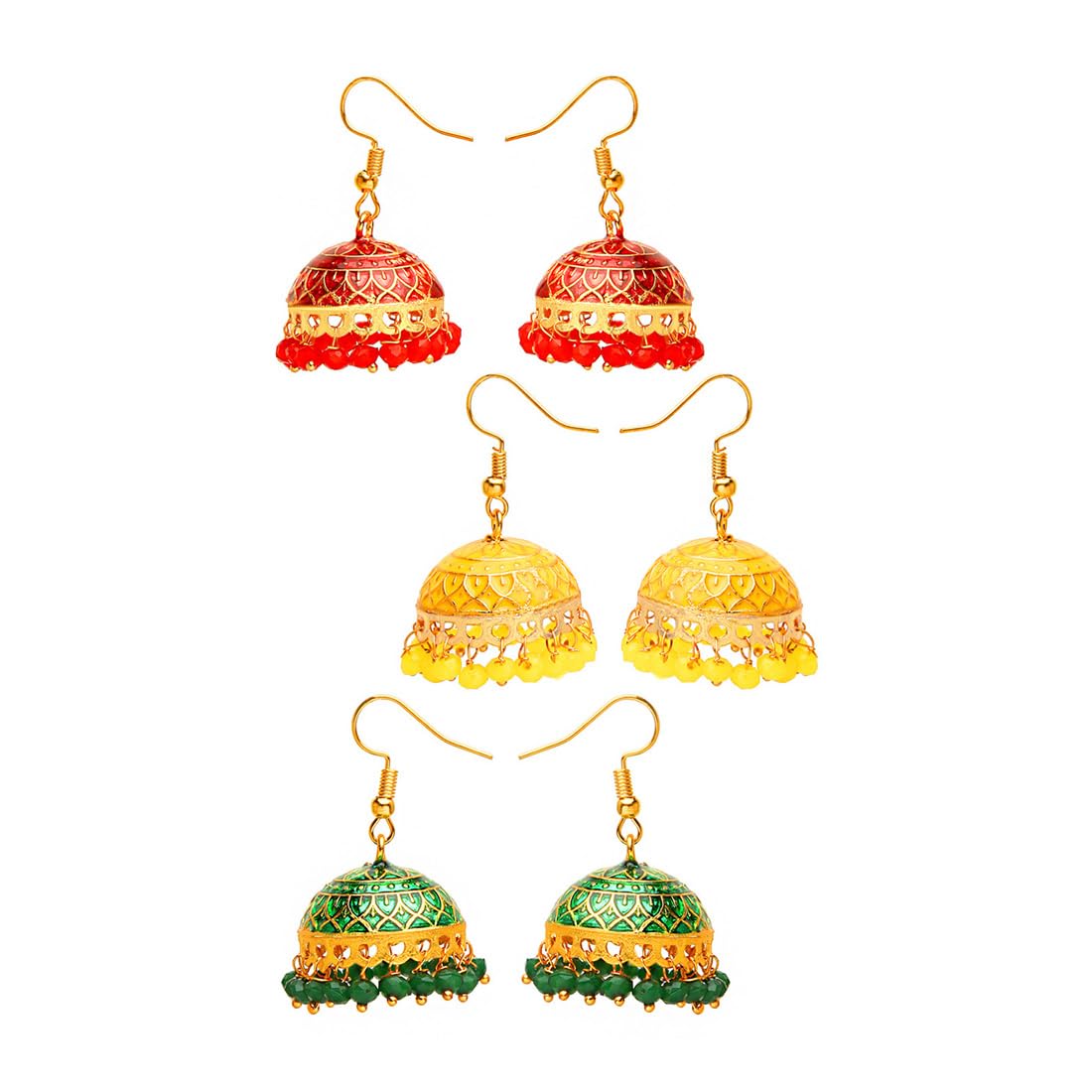 Yellow Chimes Jhumka Earrings - Elegant Design for Every Outfit