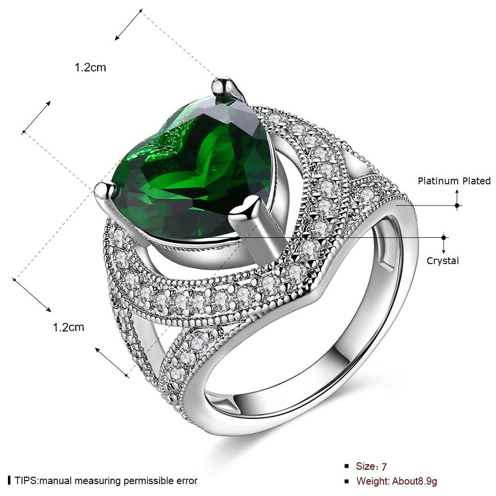 Yellow Chimes emerald crystal ring - Birthday gift for her