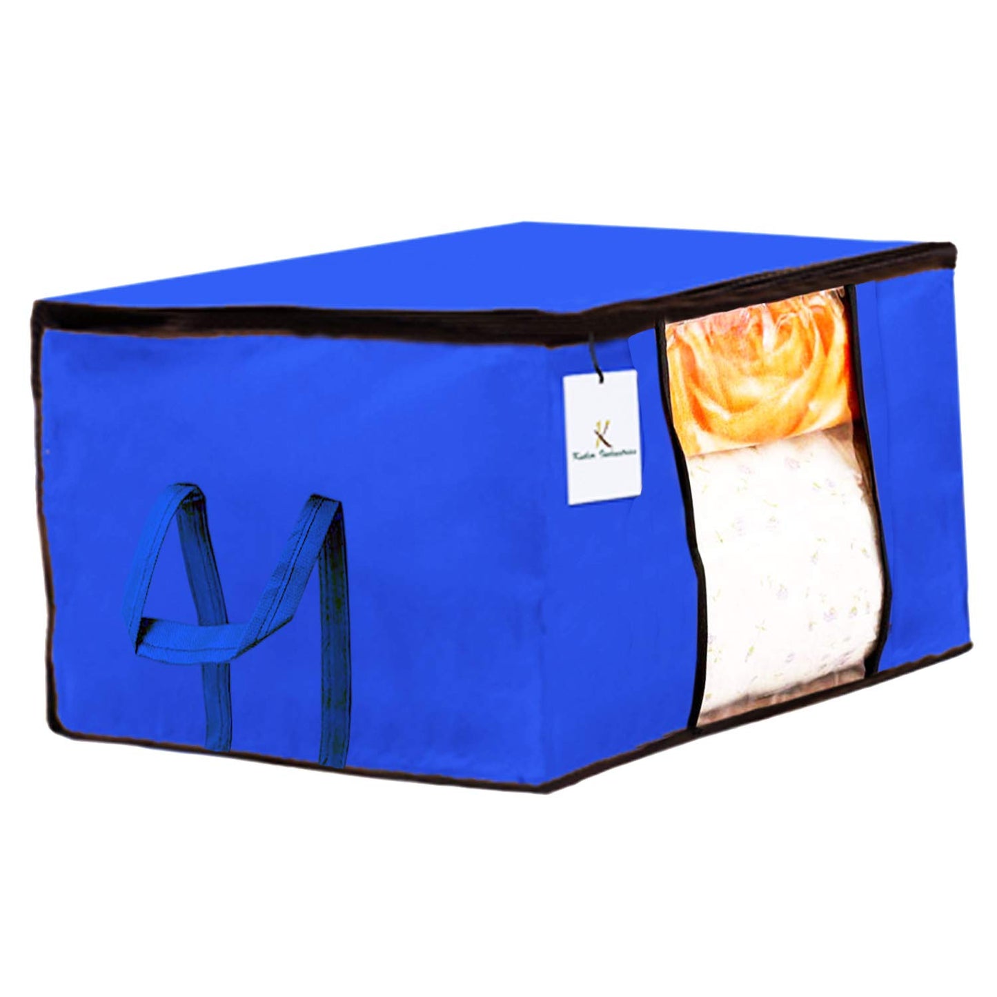 Pack of 2: Rectangular Underbed Storage Bags - Durable & Flexible | Extra Large Size | Royal Blue