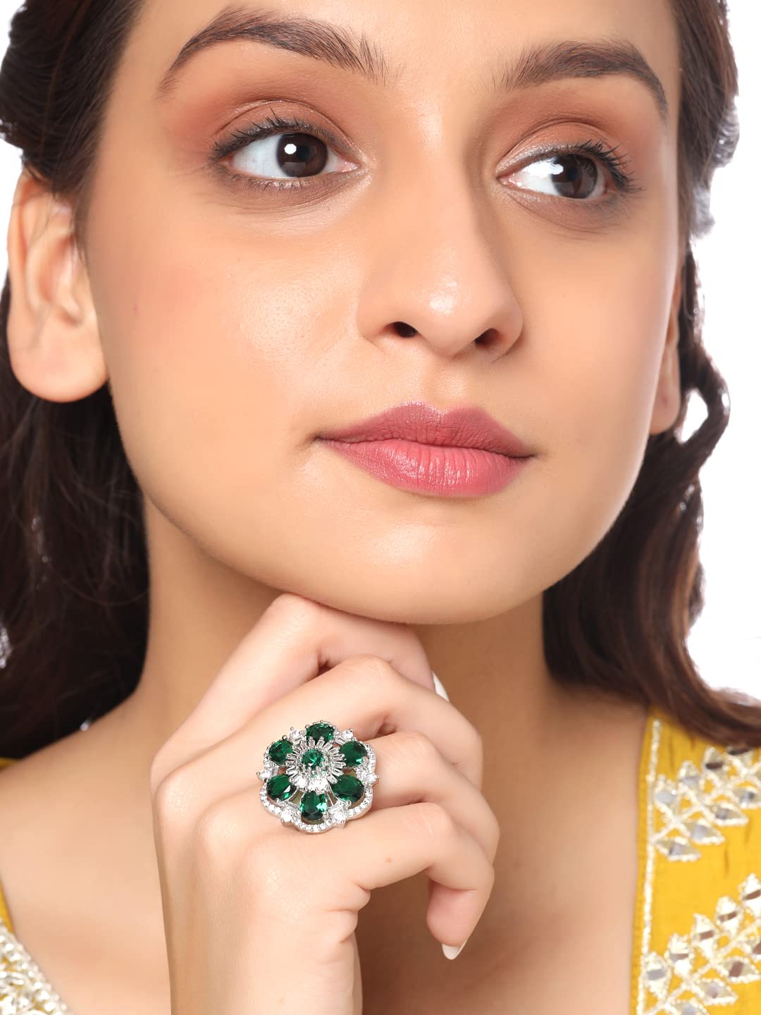 Yellow Chimes American Diamond ring - perfect for birthdays
