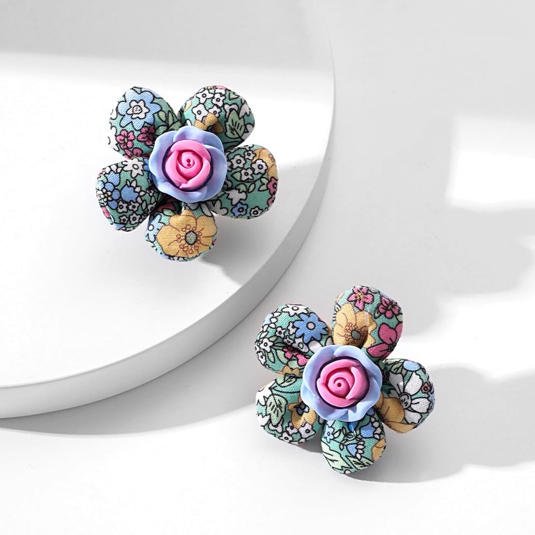 Stud Earrings for Women - Floral Design | Hypoallergenic | Multicolor