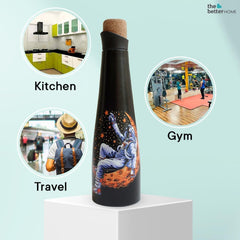 The Better Home Bliss Series Insulated Water Bottle 750ml with Cork Cap Water Bottle for Office Stainless Steel Water Bottles for Kids | Hot & Cold Water Bottle | Aesthetic Water Bottle