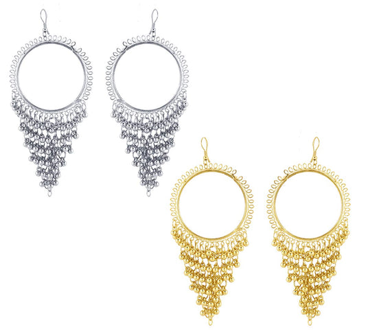 Yellow Chimes Dangler Chandbali - Trendy Everyday Accessory