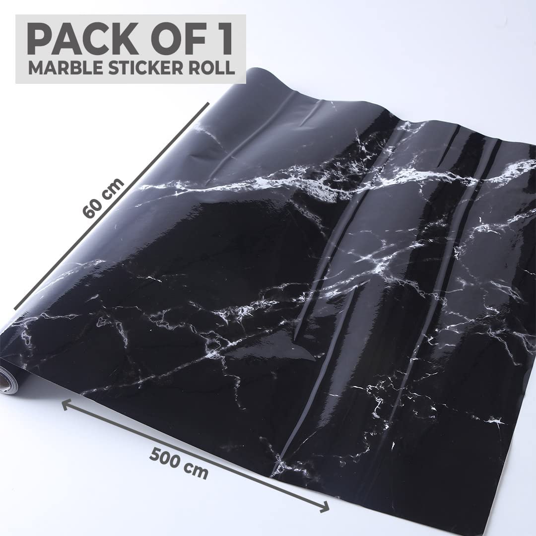 Pack of 2: Marble Design Wall Stickers - Easy Peel & Stick, Removable | Suitable for All Walls | 60 cm x 500 cm